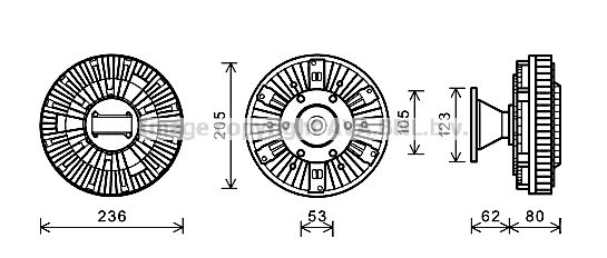 AVA QUALITY COOLING Сцепление, вентилятор радиатора DFC048